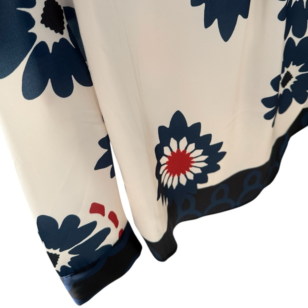 NWT Skies Are Blue Ivory-Navy Blouse - Size S - Picture 6 of 7
